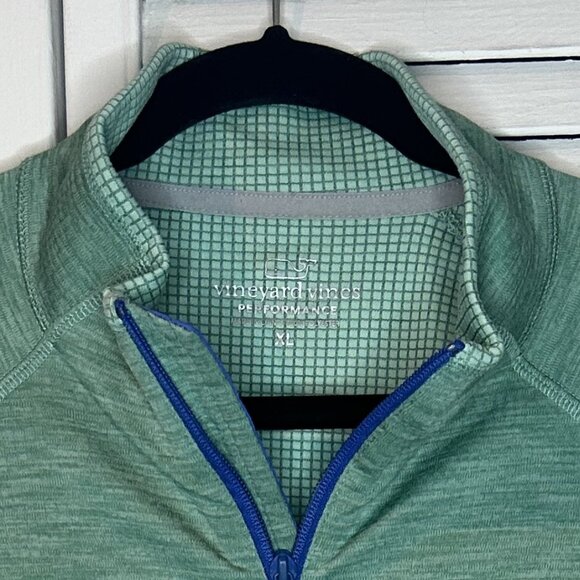Vinyard Vines Mens Green 1/4 Zip Long Sleeve Sweatshirt XL - Picture 4 of 9